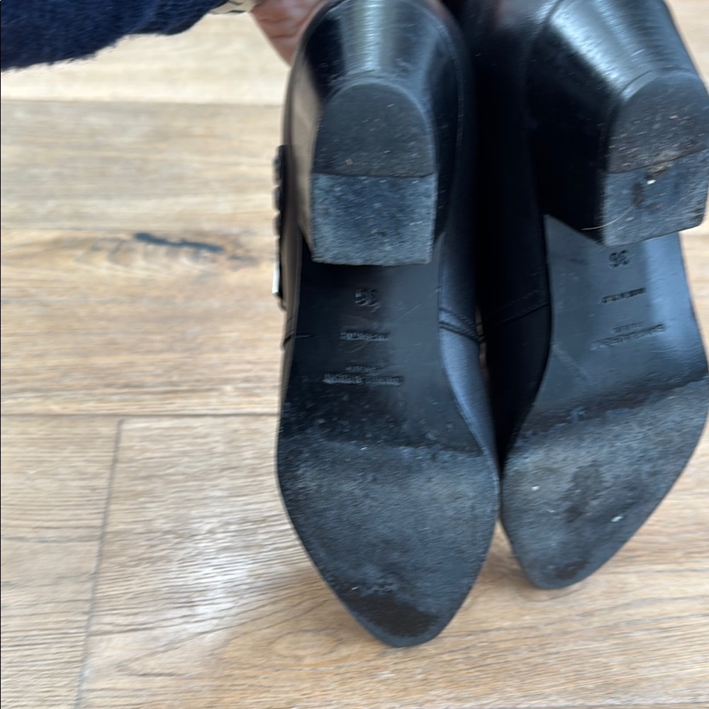 Saint Laurent Black Studded Ankle Boots View 6